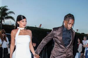 Travis Scott, Stormi Webster and Kylie Jenner