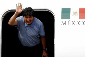 Evo Morales arrives in Mexico