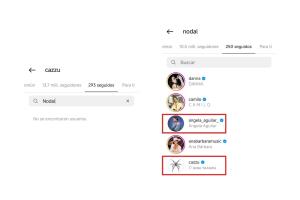Cazzu dio 'unfollow' a Nodal en Instagram, pero él todavía la tiene en sus 'seguidos'.