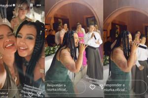 Romina Marcos se dejó ver con un look que incluyó extensiones en el cabello.