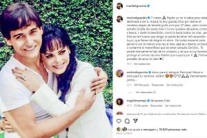 Maribel Guardia y su hijo Julián Figueroa