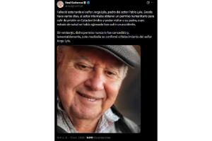 Muere el padre de Pablo Lyle
