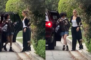 Emme parecía feliz al llegar a casa de Jennifer Garner.