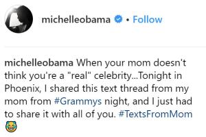 Michelle Obama en los GRAMMY