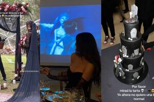 Influencer documenta la boda gótica de su hermana.