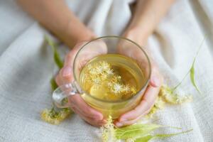Woman Holding a Cup of Herbal Tea