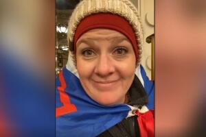 Jenny Cudd, acusada de haber participado en el asalto al Capitolio. 