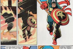 Momento patriótico de Captain America