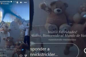 Una de las personas invitadas al 'gender reveal' adelantó que le bebé se llamaría "Alonso".