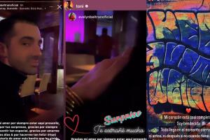 Toni Costa sorprendió a su novia Evelyn Beltrán tras estar lejos de ella.