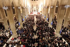 Evening Prayer Service At New York's St. Patrick's Cathedral Led By Pope Francis