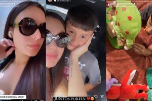 La novia de Toni Costa por fin se pudo reunir con su hijo Timothy tras un mes de estar alejada de él.  