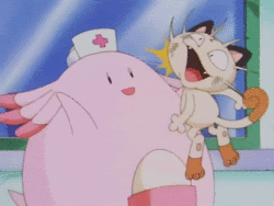 Chansey versus meow