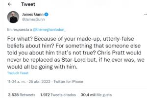 James Gunn Guardians of the Galaxy Chris Pratt Twitter.jpg