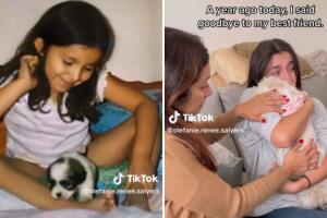 Chica conmemora un año de la muerte de su perrita con video en TikTok