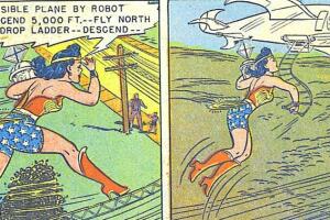 Imagen del jet invisible de Wonder Woman