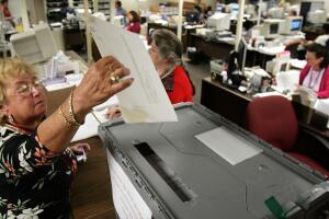 Personas votando Florida