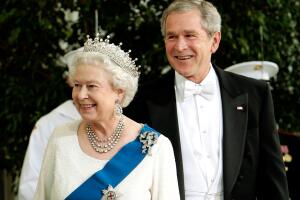Reina Elizabeth II con presidentes de EEUU
