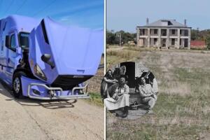 Chófer de tráiler descompuesto muestra cómo luce la casa de 'La masacre de Texas'