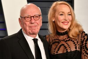 Rupert Murdoch y Jerry Hall