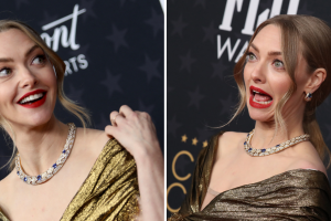 Amanda Seyfried sufrió por su vestido en los Critics' Choice Awards 2023