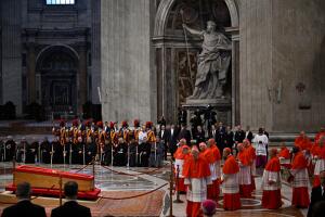 The Body Of Pope Francis Is Transferred To The Basilica St Peter To Lie In State