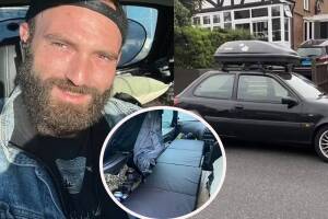 Hombre vive en su auto y su historia se hace viral.