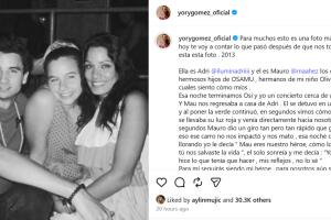 Con esta foto y publicación, Yory Gómez, esposa de Osamu Menéndez y madrastra del fallecido hijo de Aylín Mujica, recordó el día en que Mauro Menéndez les "salvó" la vida evitando una tragedia.