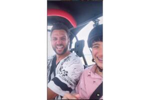 Nicola Porcella con su hijo Adriano