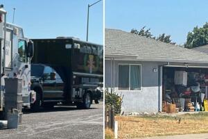 Una vez en la propiedad, las autoridades del condado y otras agencias encontraron varios explosivos.