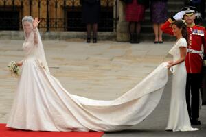 Kate Middleton en su vestido de bodas