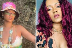 Rihanna con su doble.jpg