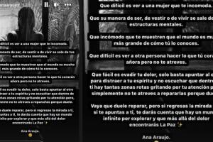 Esta es la carta que publicó Ana Araujo en medio de la polémica por su presunta relación amorosa con Marco Lavin.