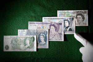 British Pound Sterling banknotes featuri