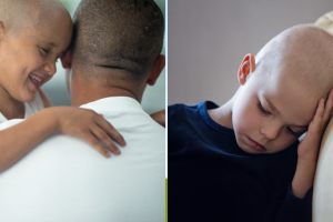 Padre e hija con cáncer