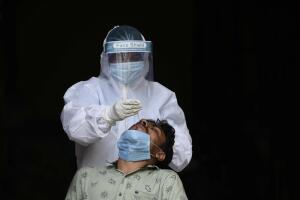 Medical Team Conducts COVID-19 Coronavirus Test