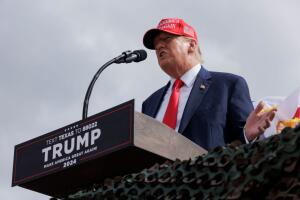 Former President Trump Visits The Southern Border With Texas Governor Abbott