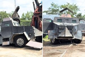 vehículos monstruos blindaje artesanal destruyen fgr reynosa tamaulipas