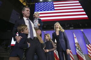 Gavin Newsom, Jennifer Siebel Newsom, Hunter, Dutch and Montana Newsom