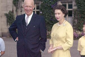 Reina Elizabeth II con presidentes de EEUU