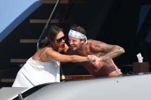 EXC David Beckham - Victoria Beckham - Sir Elton John - Harper Beckham - Brooklyn Beckham - David Furnis