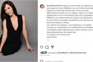 Laura Flores confirmó su divorcio de Matthew Flannery con esta publicación.