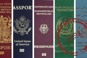 Pasaportes con sello de visa