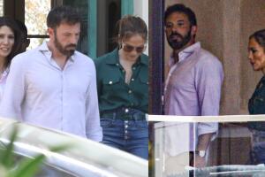 Ben Affleck y Jennifer López visitan una lujosa mansión junto con la hermana de la cantante 