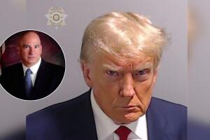 Mugshot Trump and Pete Skandalakis