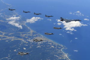 Aviones sobre Corea del Sur