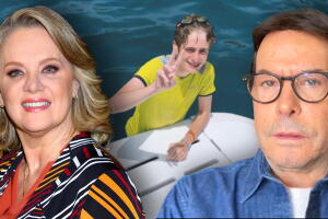 Erika y Nicolás Buenfil y Juan José Origel