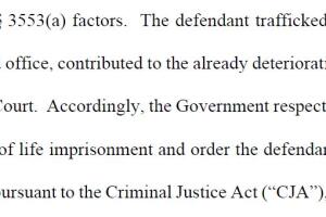 Tony Hernandez sentencing memo
