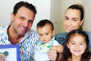 Patricio Borghetti, Odalys Ramírez y sus hijos