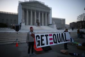Supreme Court Hears Arguments On California's Prop 8 And Defense Of Marriage Act